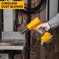 thumbnail image 7 of Electric Cordless Leaf Blower Dust Blower for DEWALT 20V Battery （Tool only）140000 RPM Brushless High-Speed Motor Handheld Jet Fan Air Blower for Patio Cleaning Lawn Care,Blowing Leaves and Dust, 7 of 7