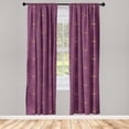 thumbnail image 3 of Ambesonne Art Deco Curtains, Plum Tone Classic Scales, Pair of 28"x84", Plum and Sand Brown, 3 of 5