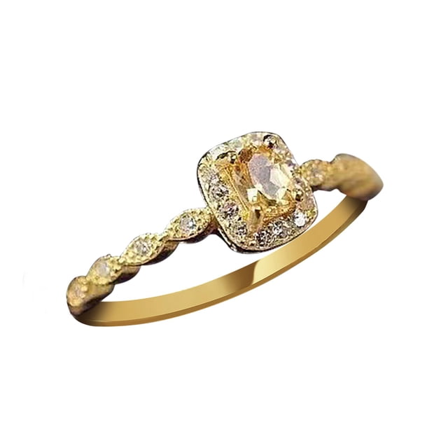 Product Category Rings Citrine Open Ring Natural Stone Delicate Design for Girls Jewelry Ideas