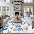 thumbnail image 3 of Ocean Seahorse 5x7 Area Rugs for Living Room, Starfish Shell Seaweed Watercolor Non Slip Floor Mat Washable Low-Profile Indoor Carpet for Bedroom, Dining Room, Bathroom, 3 of 9