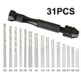 thumbnail image 1 of Chendee 31Pcs Precision Pin Vise Hobby Drill Bits Mini Hand Rotary Tools Set, 1 of 9