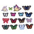 thumbnail image 1 of 16pcs Butterflies Embroidery Patches Stickers Hot Melt Sticker Cloth Patch, 1 of 7
