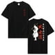 thumbnail image 5 of Camiseta de algodón con gráfico "Trabajo duro para que mi gato tenga una vida mejor", manga corta, regalo de cumpleaños, para hombre, 5 of 7