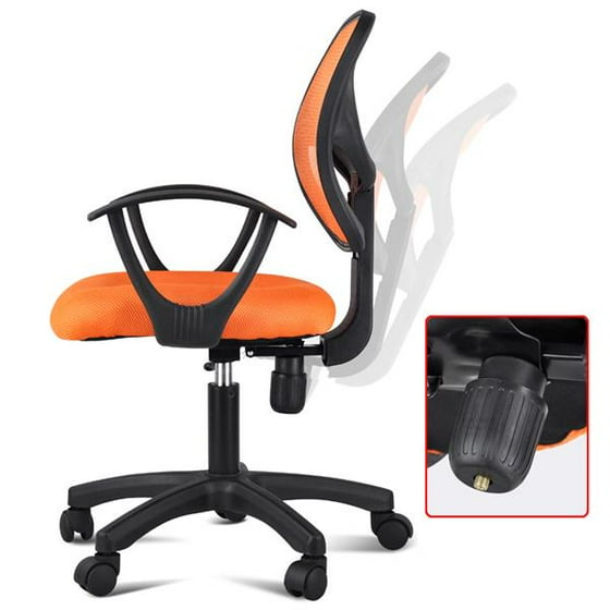 Yaheetech Adjustable Swivel Computer Desk Chair Fabric Mesh Office Yaheetech Adjustable Swivel Computer Desk Chair Fabric Mesh Office With Arms Seating Back Rest Orange Com