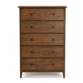 thumbnail image 7 of Grain Wood Furniture Greenport 5-Drawer Chest, Solid Wood with Brushed Walnut Finish, 7 of 7