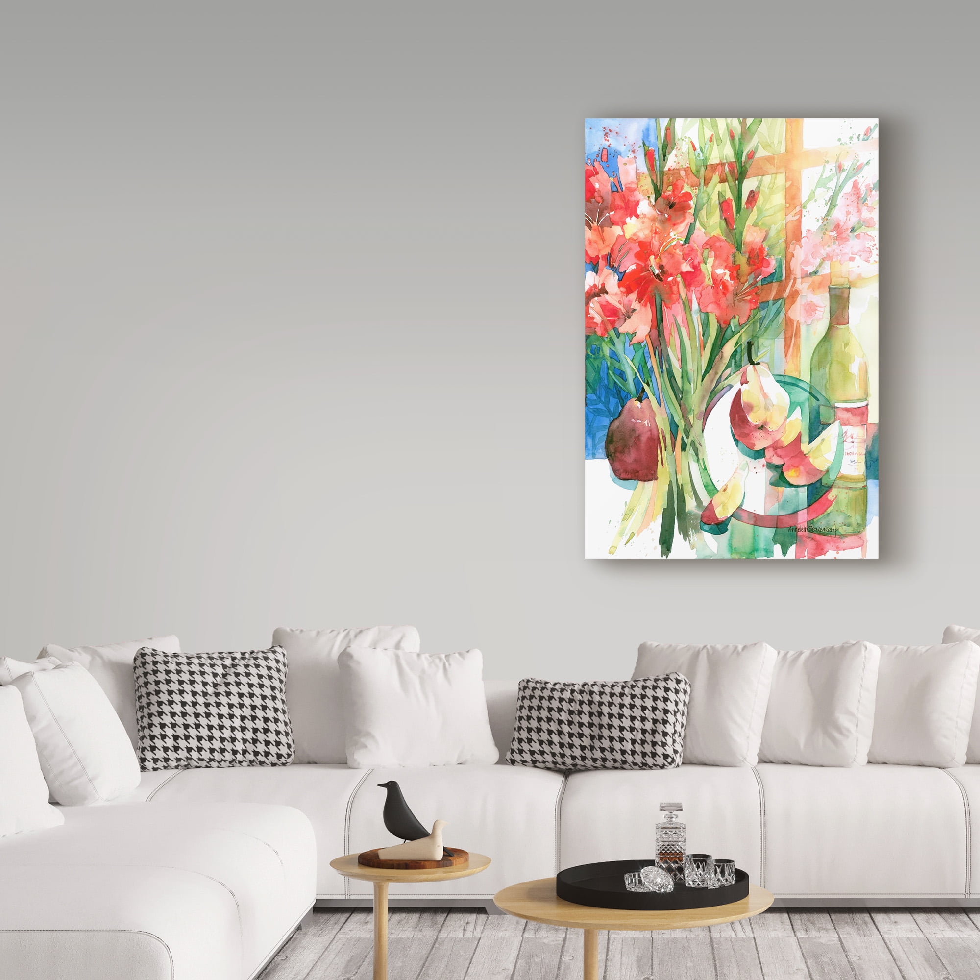 Trademark Fine Art 'Pears and Gladiolas' Canvas Art by Annelein Beukenkamp