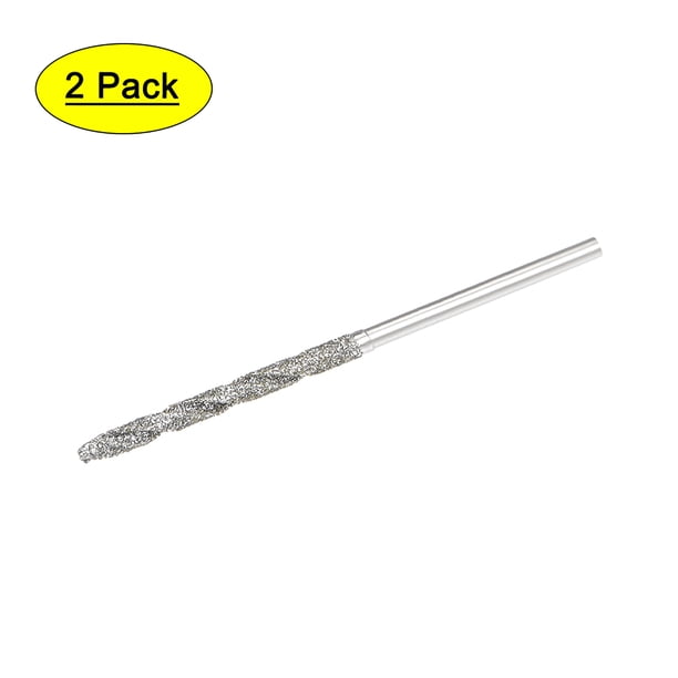 Uxcell Brocas en Espiral Recubiertas de Diamante Métricas de Acero de Alta Velocidad Tono Plateado 2pcs 1.7mm