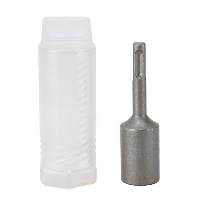Ground Rod Driver 3.9in Round Handle Heavy Duty Steel Ground Rod Drill Bit Driver T Post Driver for SDS Plus Hammer 20.2mm / 0.8in