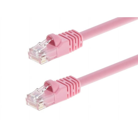 UPC: 0889028107355 | Monoprice Cat6 Ethernet Patch Cable – 5 Feet – Pink  Snagless RJ45  Stranded  550Mhz  UTP  Pure Bare Copper Wire  24AWG