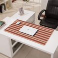 thumbnail image 3 of Long Mouse Pads for Desk,Brown and Red Christmas Striped Pattern Desk Mats on Top Of Desks, Desk Mouse Pad Extra Large with 3mm Non-Slip Base and Stitched Edge for Gaming,Office,Work,Home 31.5x15.7in, 3 of 5