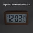 thumbnail image 4 of Wood Digital Clock Light-operated LCD Screen Button Control Simple Birthday Timing Dorm Style Date Display Clocks Temperature Meter Backlight Type 1, 4 of 9