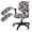 Cow - Multi, variant on LedBack Stretch Computer Office Chair Covers Set, Horse Cactus Carriage Print Office Chair Covers Slipcover, Anti-Dust Backrest and Seat Protectors with Armrest Covers