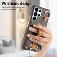 thumbnail image 3 of FOXDOCK Case for Samsung Galaxy S26 Ultra, Wallet Function, Ring Design, Adjustable Stand and Wrist Strap - Grey, 3 of 5