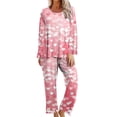 thumbnail image 2 of Rciityk Valentines Day Pajamas Women - Pajama Sets for Women 2 Piece - Casual Long Sleeve Crew Neck Top and Pants Pjs Sets Nightwear Loungewear, 2 of 6