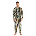 thumbnail image 2 of 1 Piece Adult Onesie Pajamas Cozy & Loose-Fit Sleepsuit Loungewear with Pockets Earthy Tones Camouflage Pattern Small, 2 of 7