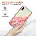thumbnail image 6 of CASEFIV for iPhone Xs Max Case,Marble Pattern 3 in 1 Heavy Duty Shockproof Full Body Rugged Hard PC+Soft Silicone Drop Protective Cover for Women Girls,Rose Gold, 6 of 8