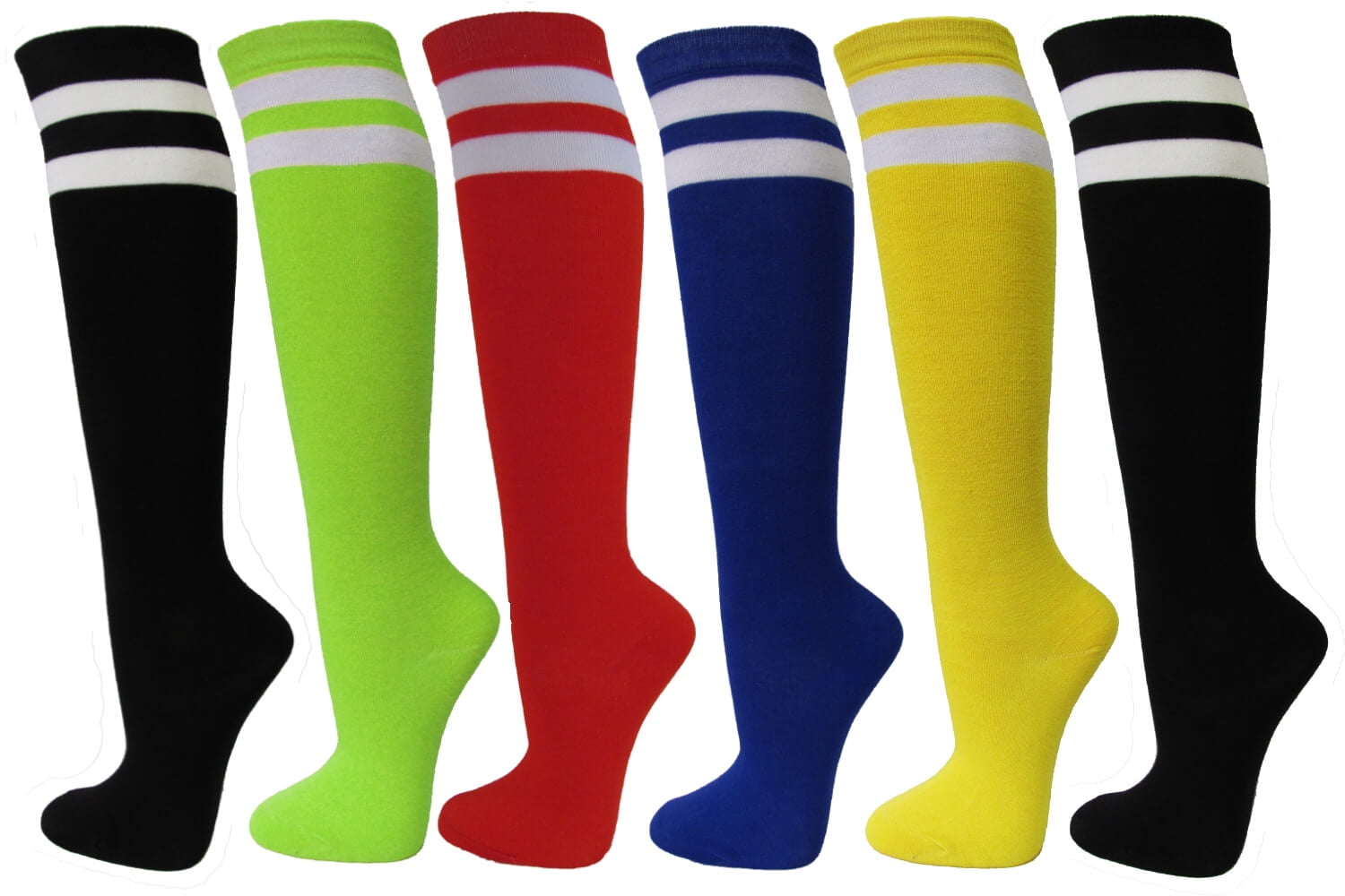 high white socks with stripes