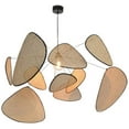thumbnail image 4 of Fichiouy Bamboo Wicker Chandelier Pendant Light Rattan Lamp Hotel Rattan Hanging Lamp 40W, 4 of 7