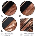 thumbnail image 3 of Designart "Golden Essence Embracing Lines I" Abstract Marble Metal Wall Decor, 3 of 5