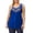 Blue, variant on Women's Sleeveless Elegant Sheer Mesh Insert Casual Vest Stylish And Dressy Casual,White XXL