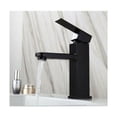 thumbnail image 4 of Grifo de baño de latón macizo, acabado duradero a prueba de óxido con diseño moderno, grifo de baño ecológico sin plomo para un fácil mantenimiento en su hogar (negro, acero inoxidable 304), 4 of 5