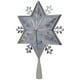 Northlight 10" Silver Flocon de Neige Éclairé Arbre de Noël Topper - Lumières Bleues – image 3 sur 6