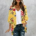 thumbnail image 5 of Hvyesh Cardigan for Women Summer Lightweight Floral Print Cardigans 3/4 Sleeve Open Front Casual Cover Ups, 5 of 5