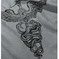 thumbnail image 3 of Caduceus Medical Symbol Sword Snakes Men's Graphic T Shirt Tees Brisco Brands X, 3 of 3