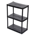 thumbnail image 1 of Home Basics 3 Tier Plastic Shelf, (38-inch), Black, 1 of 4