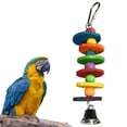 thumbnail image 1 of Flmtop Pet Bird Parrot Ball Bell Climbing Grinding Paw Haning Cage Decor Chewing Toy Multicolor, 1 of 7