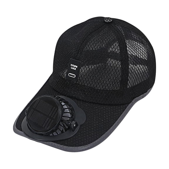 Solar Fan Hats, Hat with Fan Inside Rechargeable Fan Baseball Cap for Men, 2026 Spring Summer Sun Protection Hat with Built-in Solar Fan, Adjustable Sunshade Cap for Outdoor Sports, Hiking, Beach
