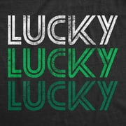 Mens Lucky Lucky Lucky T Shirt Funny Saint Patrick's Day Parade Luck Graphic Novelty Tee for Guys Graphic Tees
