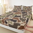 thumbnail image 3 of Castle Fairy Kawaii Bowknot Queen Sheet Sets,Abstract Geometric Camouflage Bed Set, 3 of 7