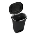 thumbnail image 4 of Rubbermaid, Step on Wastebasket, 13 gal, Plastic, Black, 4 of 7