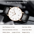 thumbnail image 5 of A ALPS Mens Watches Fashion Quartz Men's Watches Ultra Thin Minimalist Wristwatches with Leather Strap Gift for Man Father's Day Gifts, 5 of 6