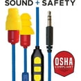 thumbnail image 2 of Plugfones Protector Plus VL in-Ear Earplug Earbuds, Noise Reduction Headphones with Noise Isolating Mic and Controls, Blue & Yellow, 2 of 7
