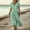 001 Green, variant on Hvot&aat Striped Summer Dresses for Women Loose Fit Short Sleeve Long Dress Casual V Neck Flowy Maxi Dresses