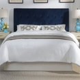 thumbnail image 3 of Regina Navy Blue Velvet Upholstered Queen Headboard, 3 of 10