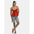 thumbnail image 2 of No Boundaries Hanky Hem Cami with Lace, Women's, 2 of 5
