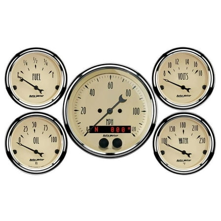 Autometer Antique Beige Gauge Kit w/GPS Speedo