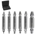 thumbnail image 1 of 6 Pack Hss 4341 Steel Screw Extractor, Damaged Screw Removal Kit For Broken Bolts, Tungsten Steel, Titanium Plated, 1 of 4