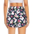 thumbnail image 3 of Picia Rabbit And Rose Pattern Women's 2 in 1 Athletic Running Shorts High Waisted Workout Casual Gym Sweat Shorts with Comfy Liner Zipper Pockets-XX-Large, 3 of 9
