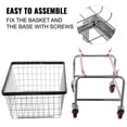thumbnail image 6 of VEVOR Wire Laundry Cart, 4.5 Bushel Wire Laundry Basket with Wheels, 35\'\'x15.7\'\'x22\'\' Commercial Wire Laundry Basket Cart, Steel Frame with Chrome Finish, 5\'\' Casters, Wire Basket Cart for La, 6 of 9