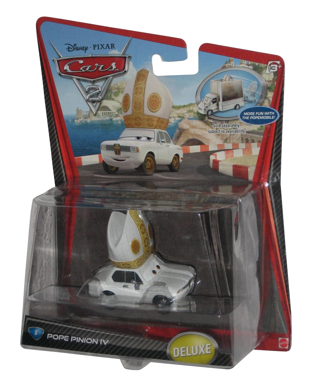 Details about   DISNEY CARS HOLY MOLLY POPE PINION POPE MOBILE UNCLE TOPOLINO DIE CAST 8-PACK 