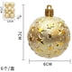 thumbnail image 3 of Christmas 6cm Decorative Full Of Embossed Christmas Plating Hanging Venue Decoration, 3 of 3