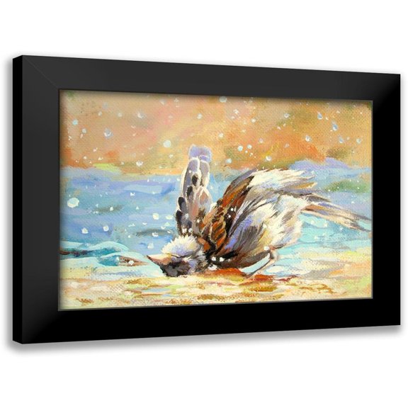Pautov, Igor 14x11 Black Modern Framed Museum Art Print Titled - Swimming