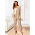 thumbnail image 2 of Jessica London Women's Plus Size Linen Pleat-Front Pant, 2 of 4