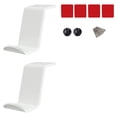 thumbnail image 2 of STARTIST Acrylic 2 Pcs Controller Bracket Gamepad Holder for Under Desk, White 2 Pcs, 2 of 9