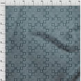 thumbnail image 3 of oneOone Viscose Chiffon Teal Blue Fabric Geometric African Fabric For Sewing Printed Craft Fabric By The Yard 42 Inch Wide, 3 of 4