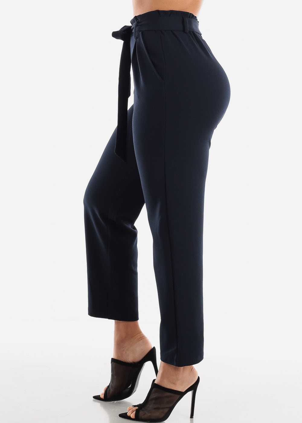 high waisted dress pants with bow